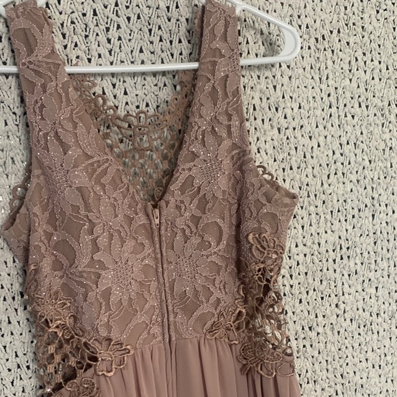 City studio Blush Lace & Chiffon Hi-Low Dress - Picture 6 of 9